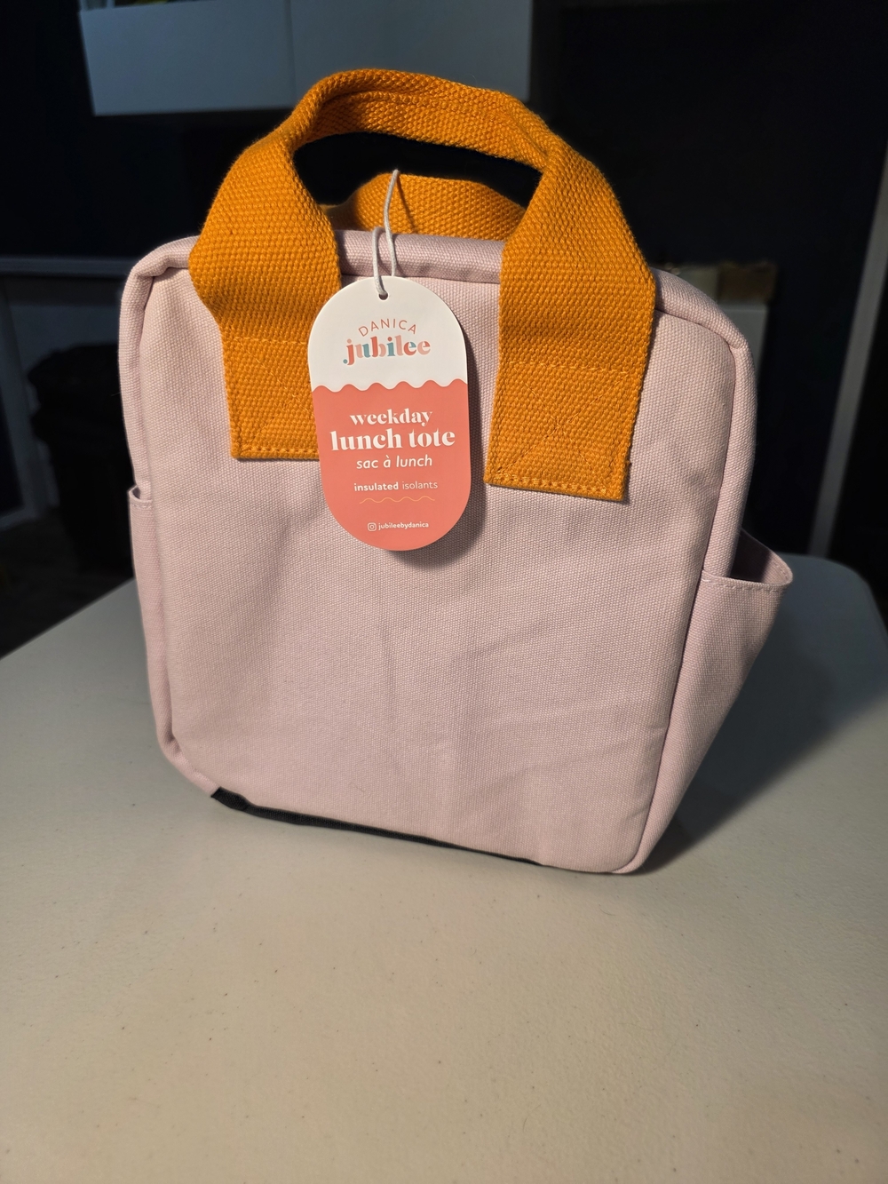 Pink & Mustard Weekday Lunch Tote